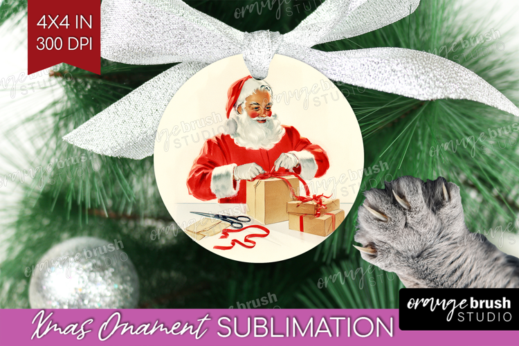 Vintage Christmas Ornament PNG - Retro Xmas PNG Sublimation