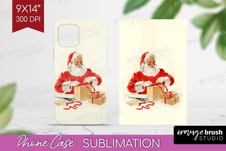 Vintage Christmas Phone Case PNG - Retro Xmas Case PNG