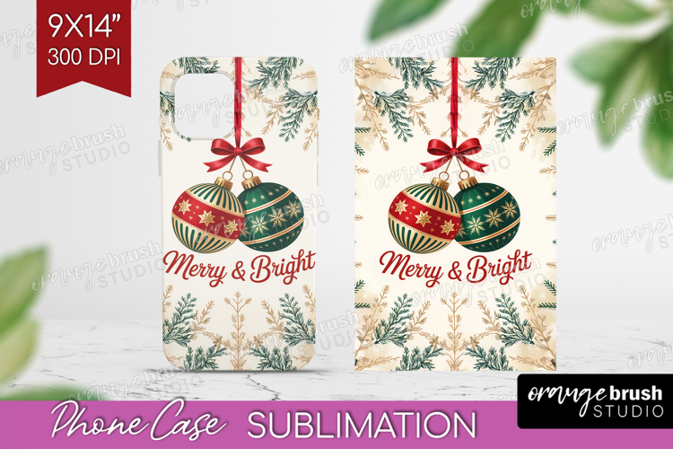 Vintage Christmas Phone Case PNG - Retro Xmas Case PNG