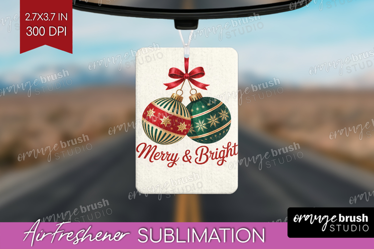 Vintage Christmas Air Freshener PNG - Retro Xmas PNG