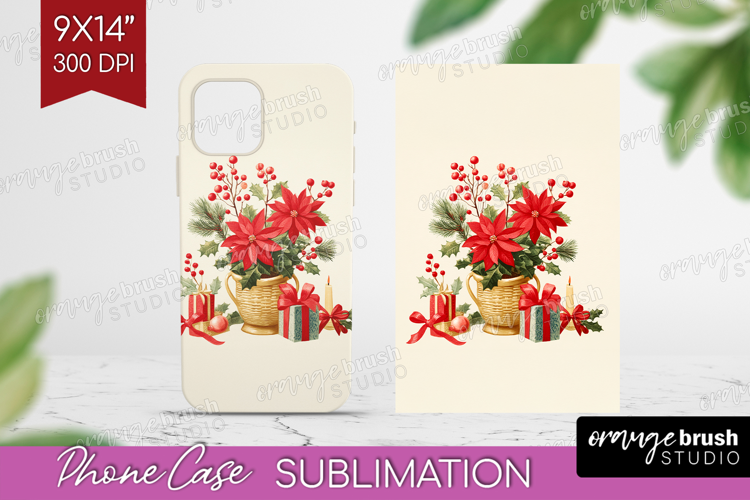 Vintage Christmas Phone Case PNG - Retro Xmas Case PNG