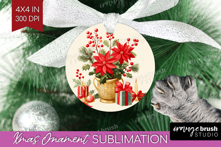 Vintage Christmas Ornament PNG - Retro Xmas PNG Sublimation