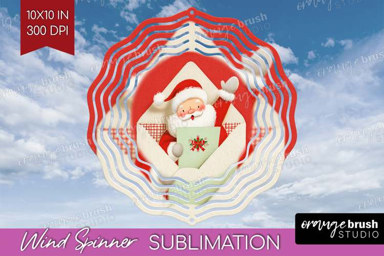Vintage Christmas Wind Spinner Sublimation PNG - Retro Xmas