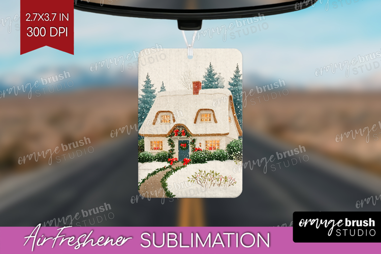 Vintage Christmas Air Freshener PNG - Retro Xmas PNG