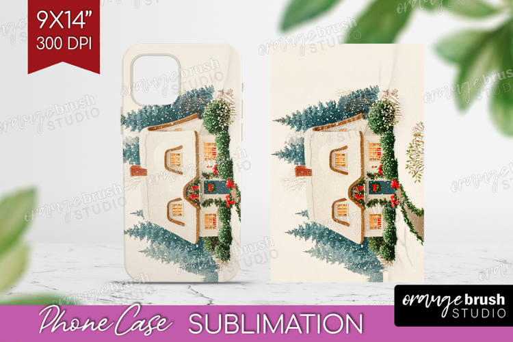 Vintage Christmas Phone Case PNG - Retro Xmas Case PNG