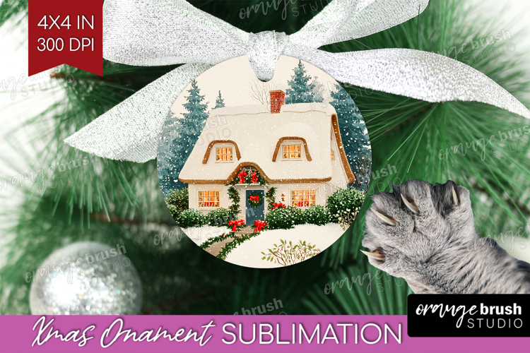 Vintage Christmas Ornament PNG - Retro Xmas PNG Sublimation