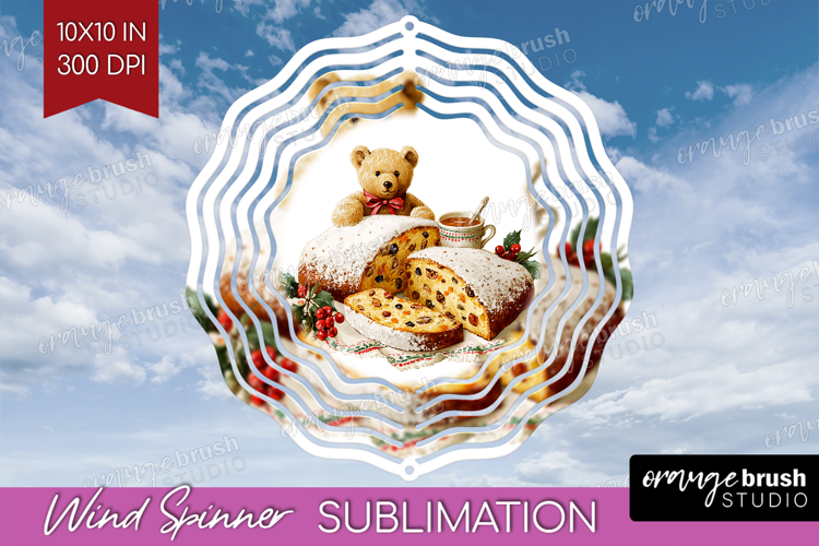 Vintage Christmas Wind Spinner Sublimation PNG - Retro Xmas