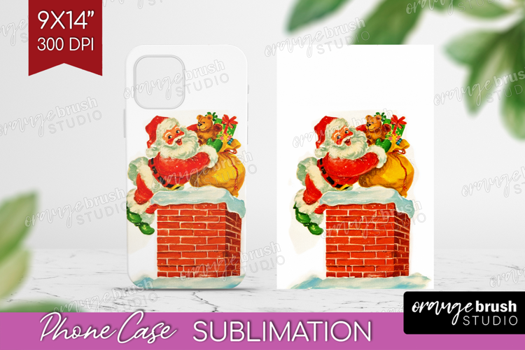 Vintage Christmas Phone Case PNG - Retro Xmas Case PNG