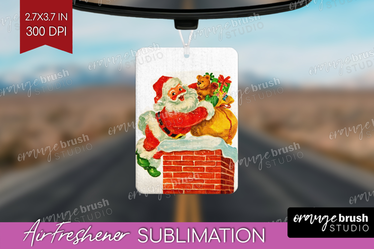 Vintage Christmas Air Freshener PNG - Retro Xmas PNG
