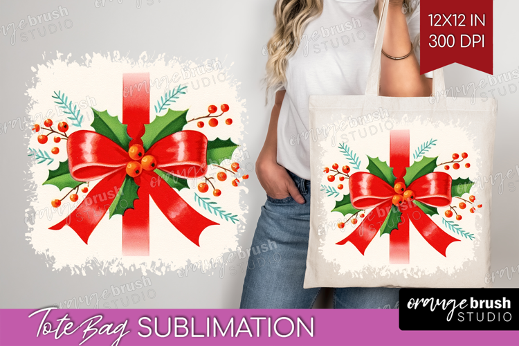 Vintage Christmas Tote Bag - Retro Xmas Tote Bag PNG