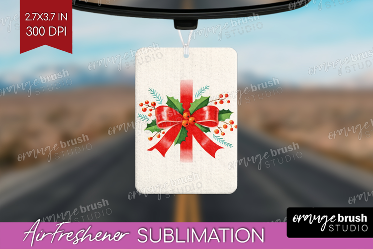 Vintage Christmas Air Freshener PNG - Retro Xmas PNG