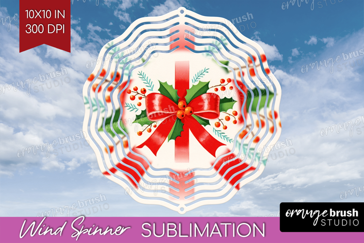 Vintage Christmas Wind Spinner Sublimation PNG - Retro Xmas
