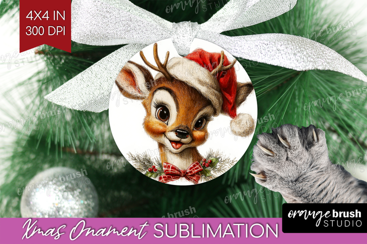 Vintage Christmas Ornament PNG - Retro Xmas PNG Sublimation