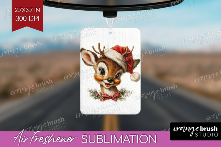 Vintage Christmas Air Freshener PNG - Retro Xmas PNG