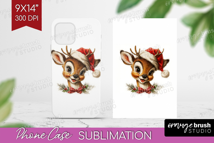 Vintage Christmas Phone Case PNG - Retro Xmas Case PNG