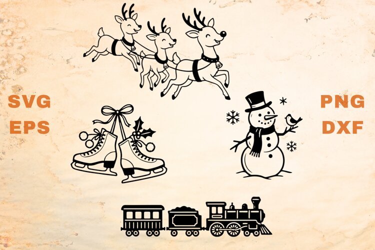 Jolly Christmas items SVG example image 1