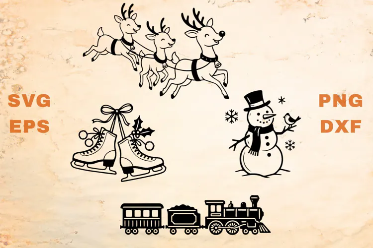 Jolly Christmas items SVG