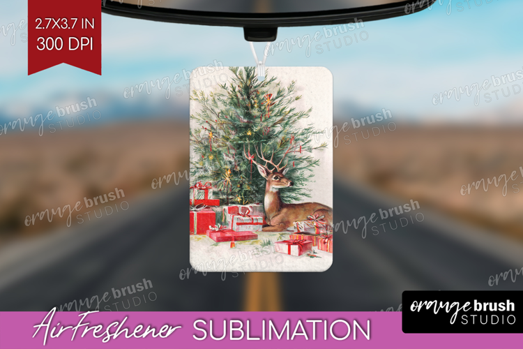 Vintage Christmas Air Freshener PNG - Retro Xmas PNG