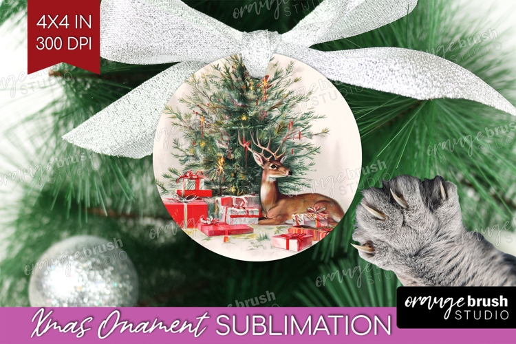Vintage Christmas Ornament PNG - Retro Xmas PNG Sublimation
