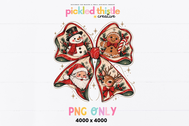 Christmas Character Bow PNG
