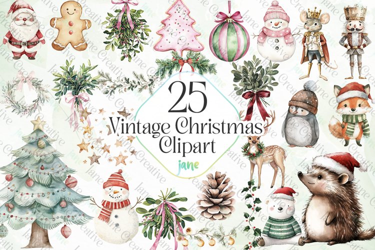 Vintage Christmas Clipart Image 15