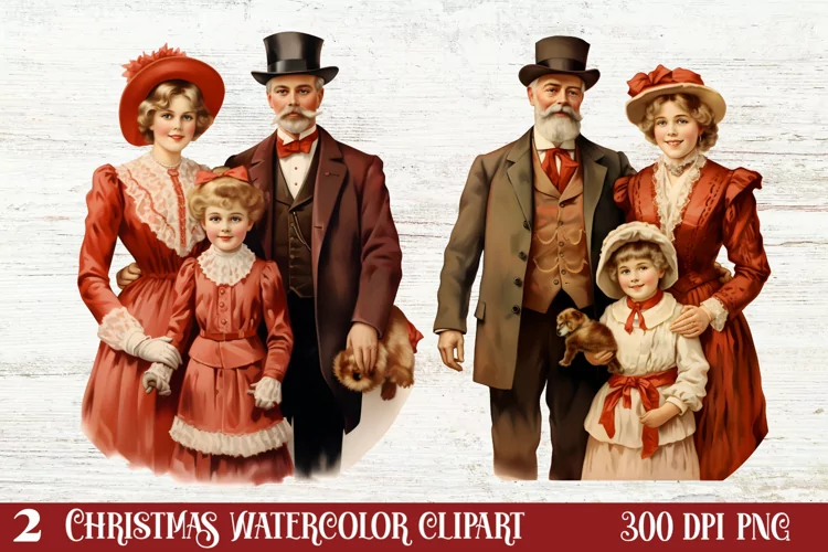 Vintage Christmas Clipart, Vintage Christmas Clipart