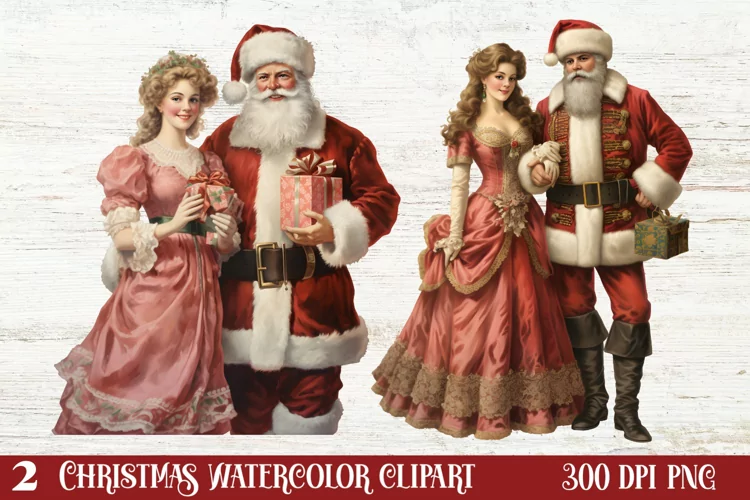 Vintage Christmas Clipart, Vintage Christmas Clipart