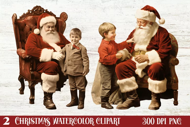 Vintage Christmas Clipart, Vintage Christmas Clipart