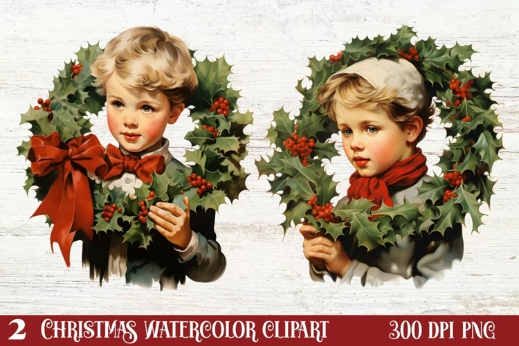 Vintage Christmas Clipart, Vintage Christmas Clipart