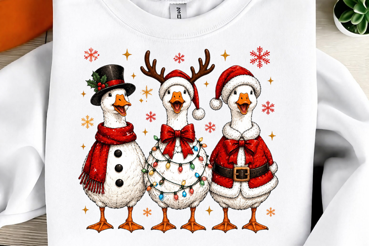 Vintage Christmas Goose Png