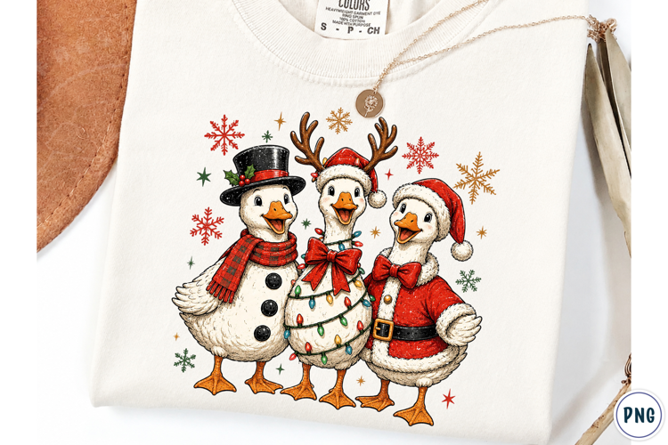 Vintage Christmas Goose Png