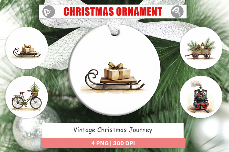 Vintage Christmas Journey Ornament