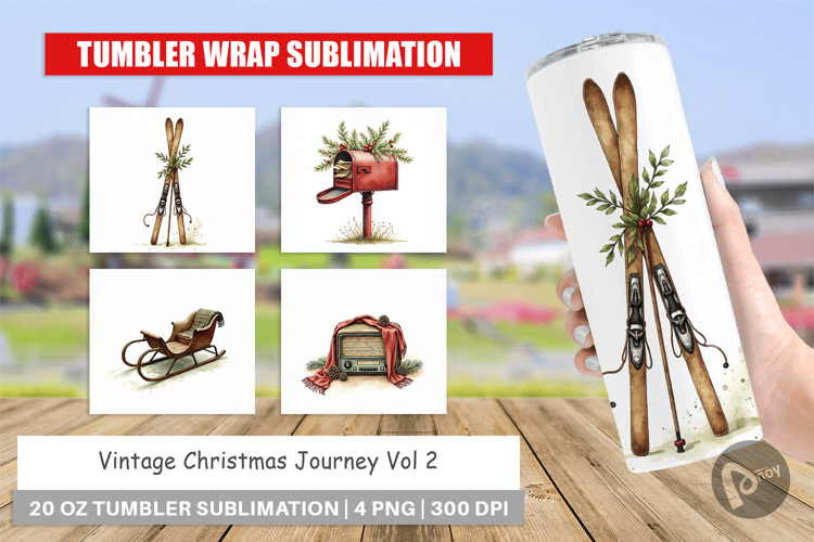 Vintage Christmas Journey Tumbler