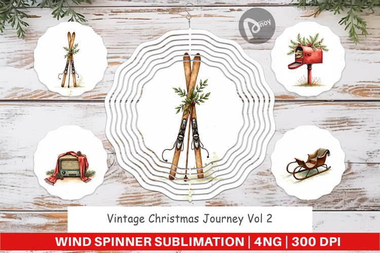 Vintage Christmas Journey Wind Spinner