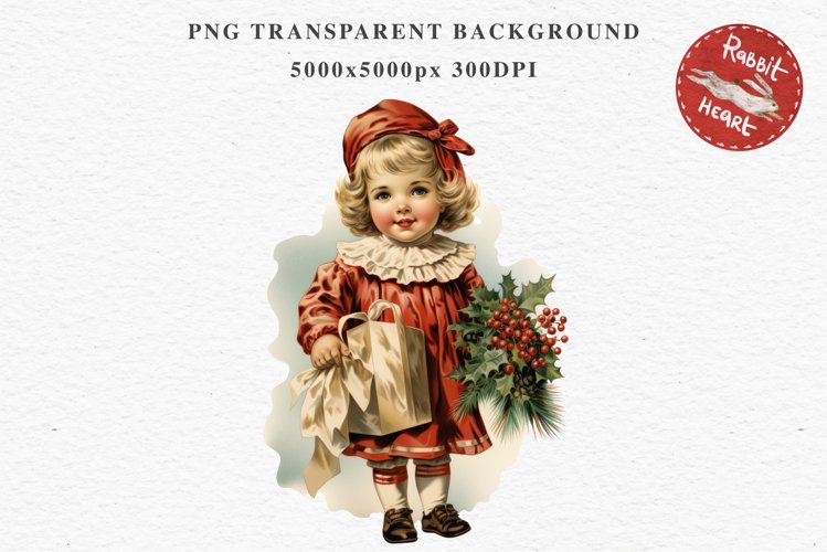 Vintage Christmas Kids Clipart Winter Children PNG Boy Girl Art Image Watercolor Transparent Print illustration sublimation printable digital junk journaling watercolor vintage Christmas Kids, Cute Winter Children clipart, xmas child, Girl Boy with gift