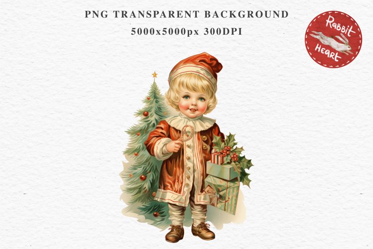 Vintage Christmas Kids Clipart Winter Children PNG Boy Girl Art Image Watercolor Transparent Print illustration sublimation printable digital junk journaling watercolor vintage Christmas Kids, Cute Winter Children clipart, xmas child, Girl Boy with gift