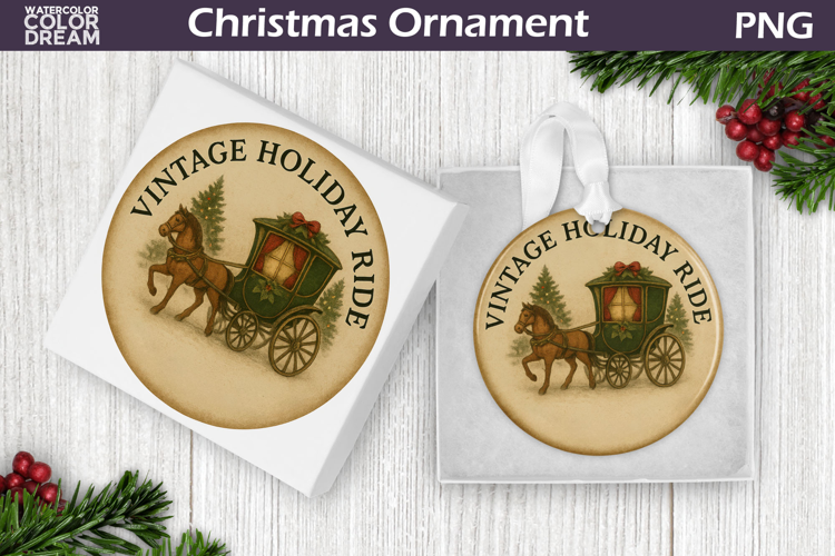 Retro Christmas Ornament | Vintage Holiday Ornament