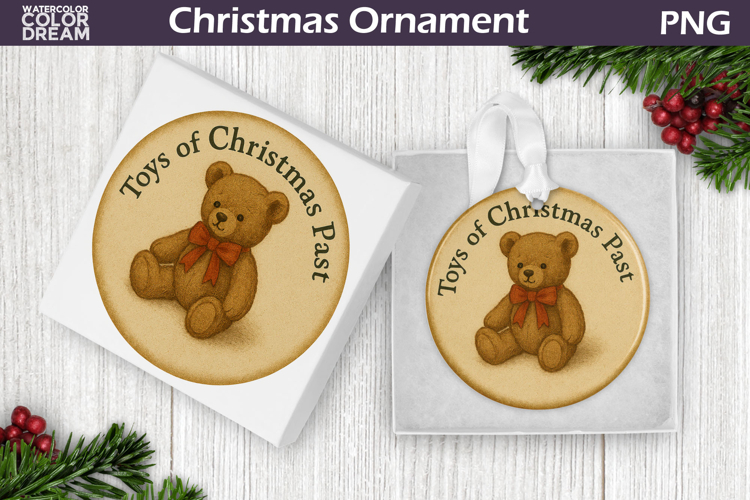 Retro Christmas Ornament | Vintage Bear Christmas Ornament