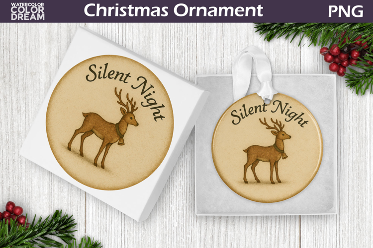 Retro Christmas Ornament | Reindeer Christmas Ornament