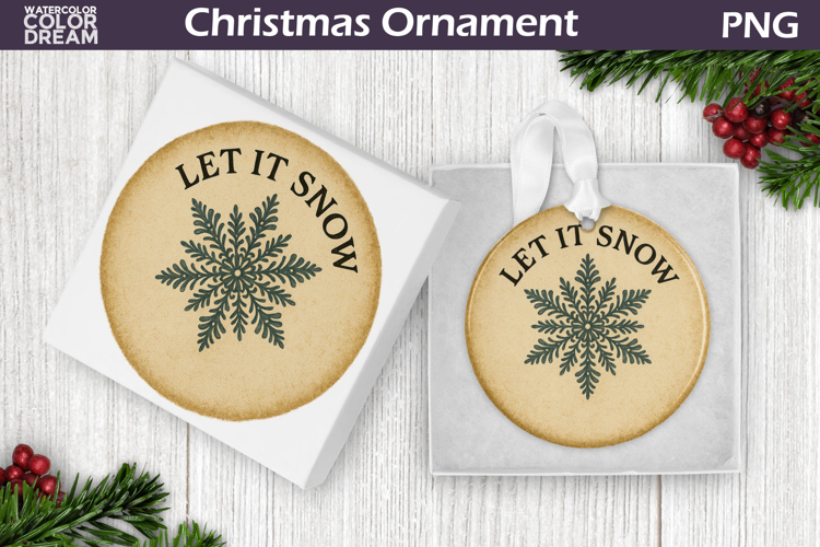Retro Christmas Ornament | Snowflake Christmas Ornament