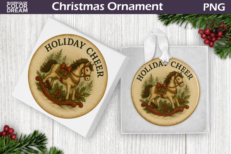 Retro Christmas Ornament | Horse Christmas Ornament