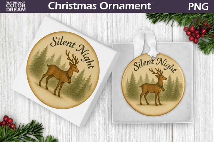 Retro Christmas Ornament | Reindeer Christmas Ornament