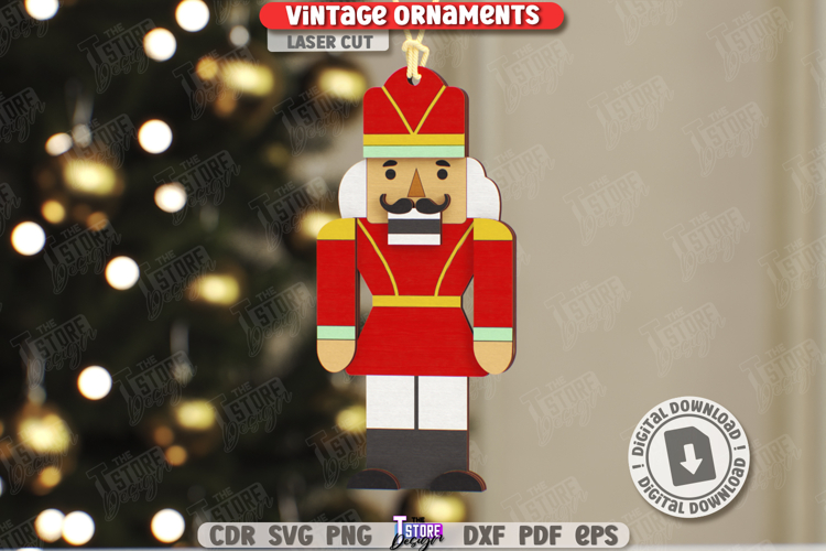 Vintage Christmas Ornament Laser Cut|Retro Christmas|Holiday