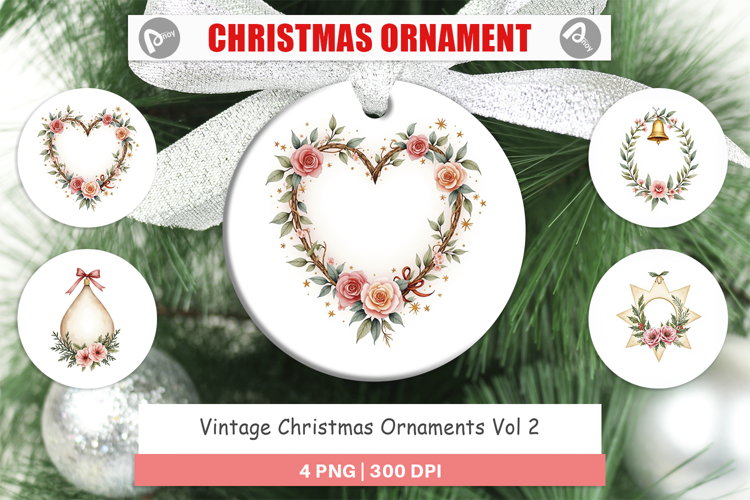 Ornament Vintage Christmas Ornaments Watercolor