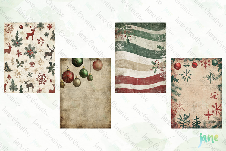 Vintage Christmas Paper Clipart