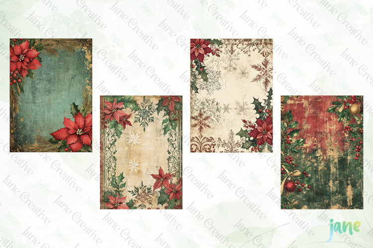 Vintage Christmas Paper Clipart