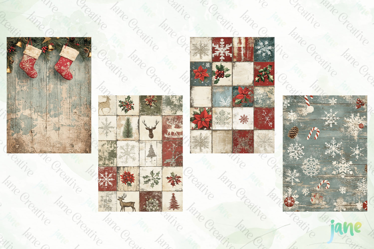 Vintage Christmas Paper Clipart
