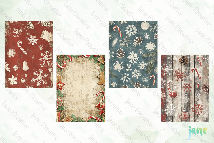 Vintage Christmas Paper Clipart