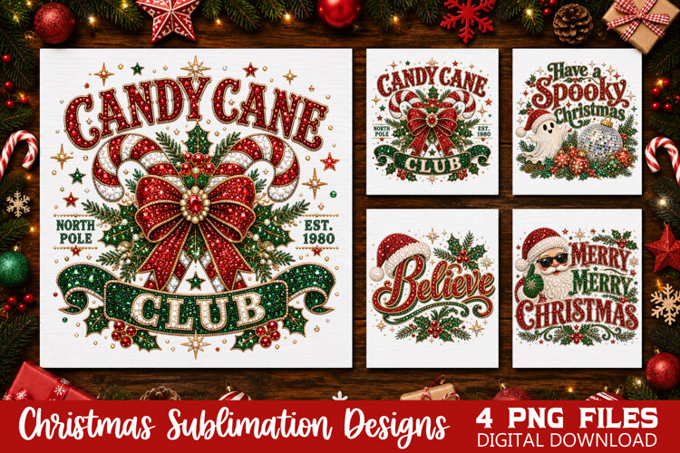 Merry Christmas Designs, Santa Holiday PNG, Christmas Cheer example image 1