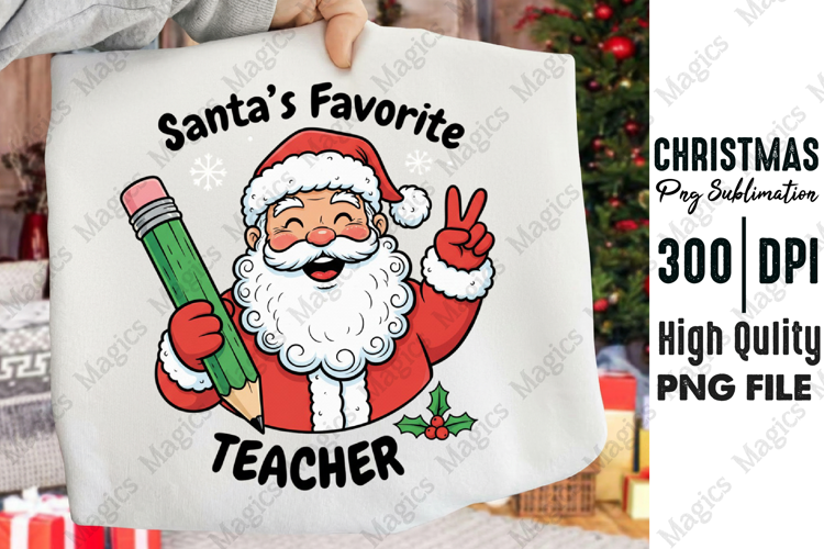 Vintage Christmas Png Santa Teacher